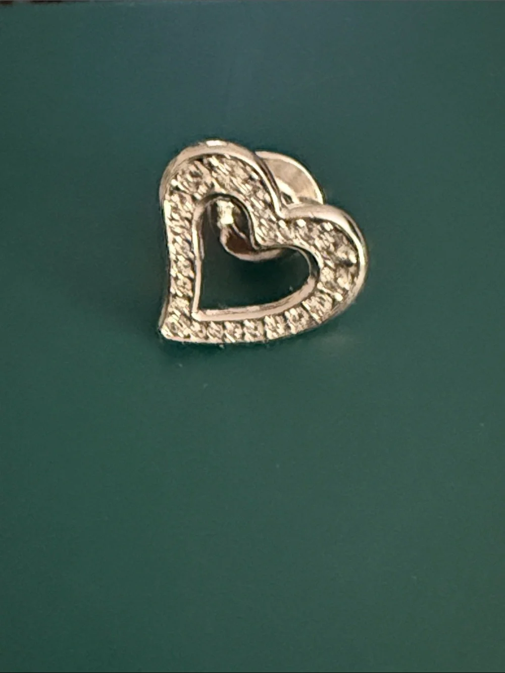 Swarovski Silver Heart Crystal Brooch